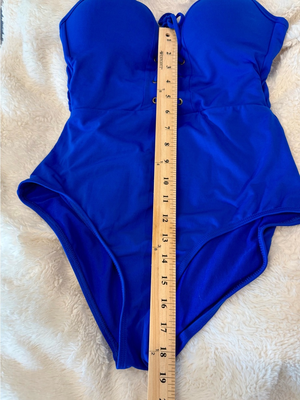 Jets by Jessika Allen Royal Blue Lace Up One Piece Swimsuit #beachwear - Picture 9 of 9